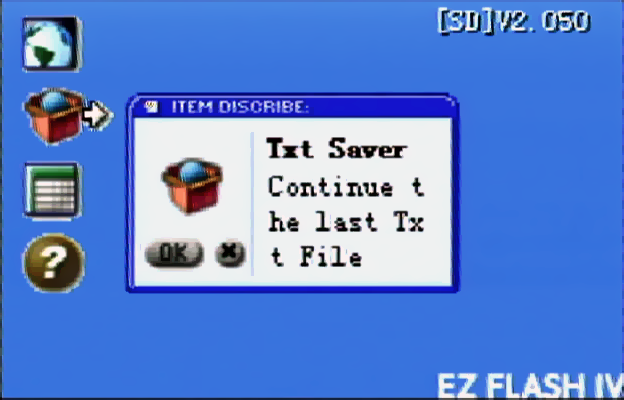 EZ Flash IV menu