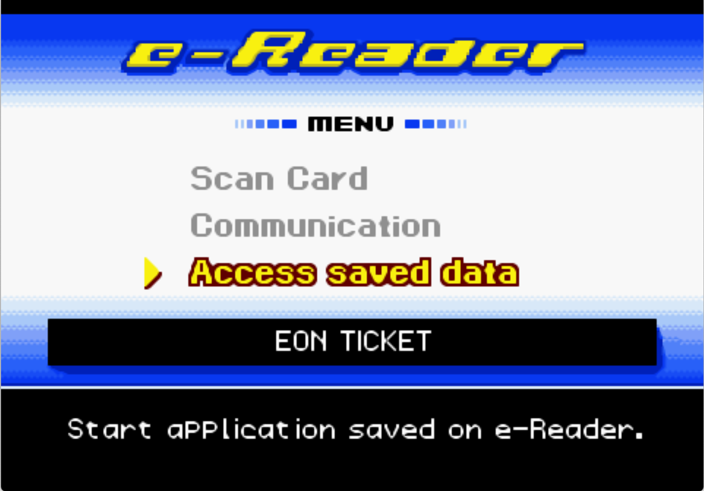 e-reader eon ticket