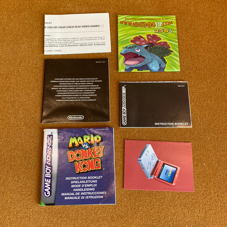 Game Boy Advance SP Mario vs. Donkey Kong упаковка