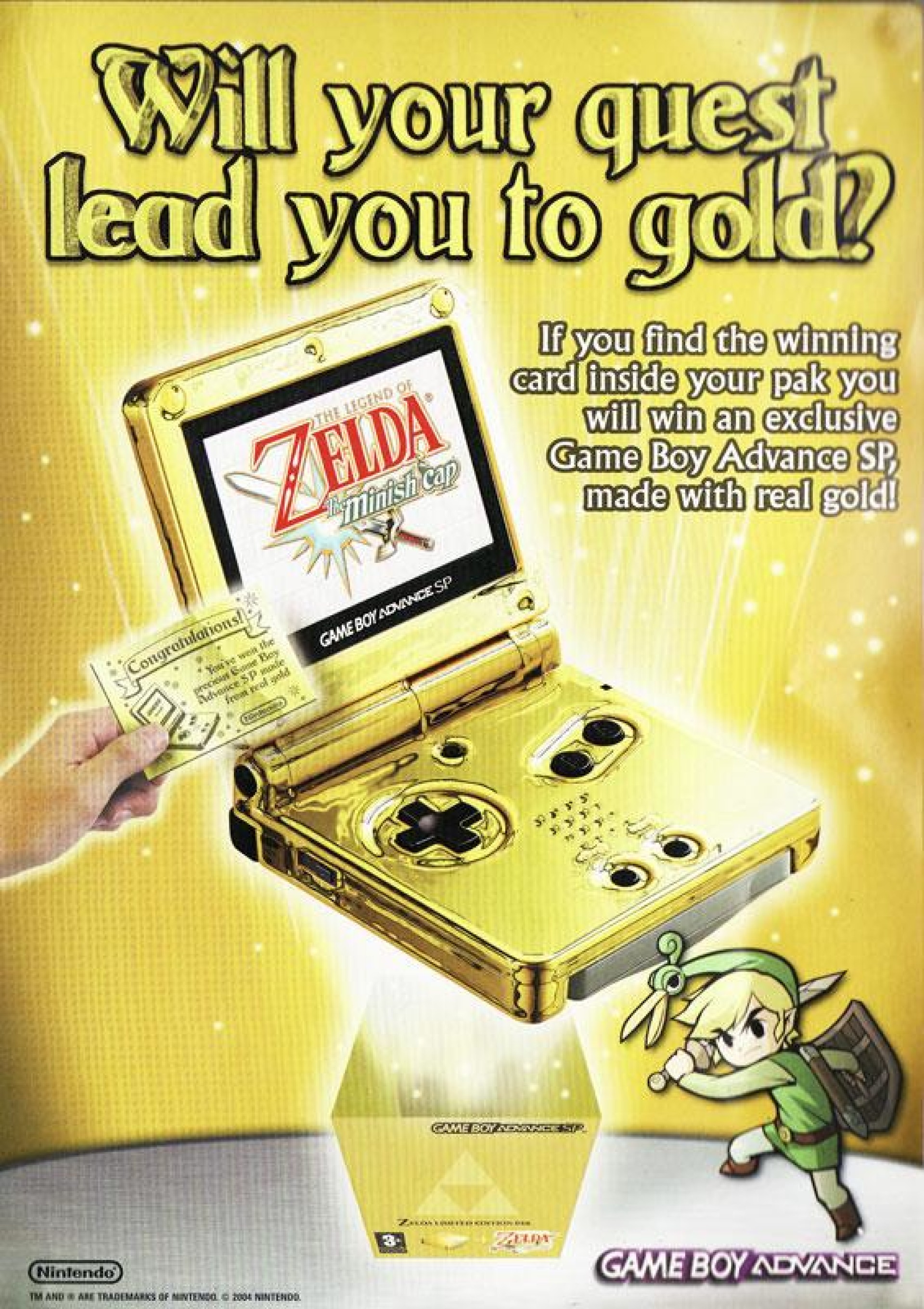 Game Boy Advance SP Gold Zelda