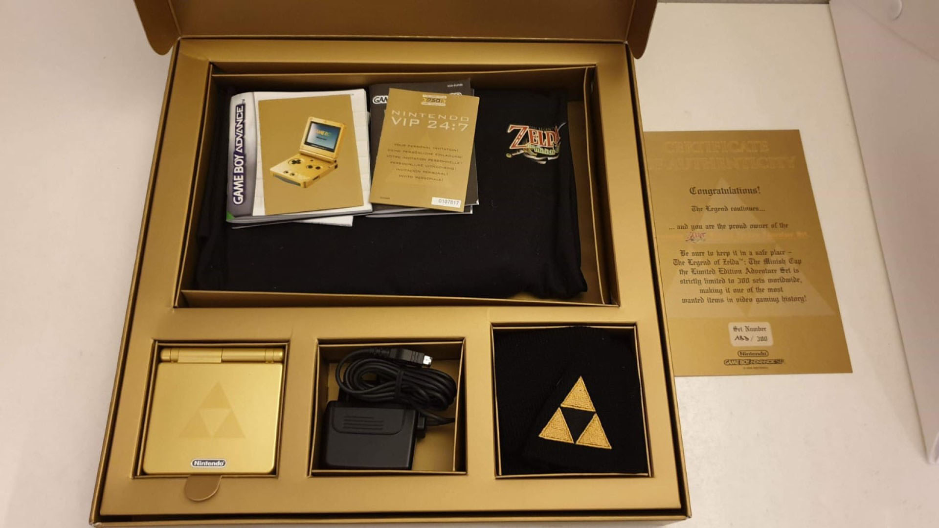 Game Boy Advance SP Zelda limited edition adventure set