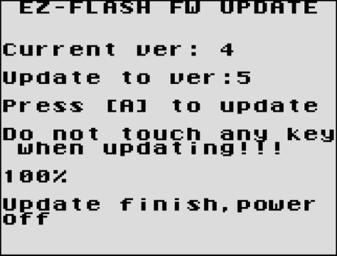 EZ Flash Junior Menu Update