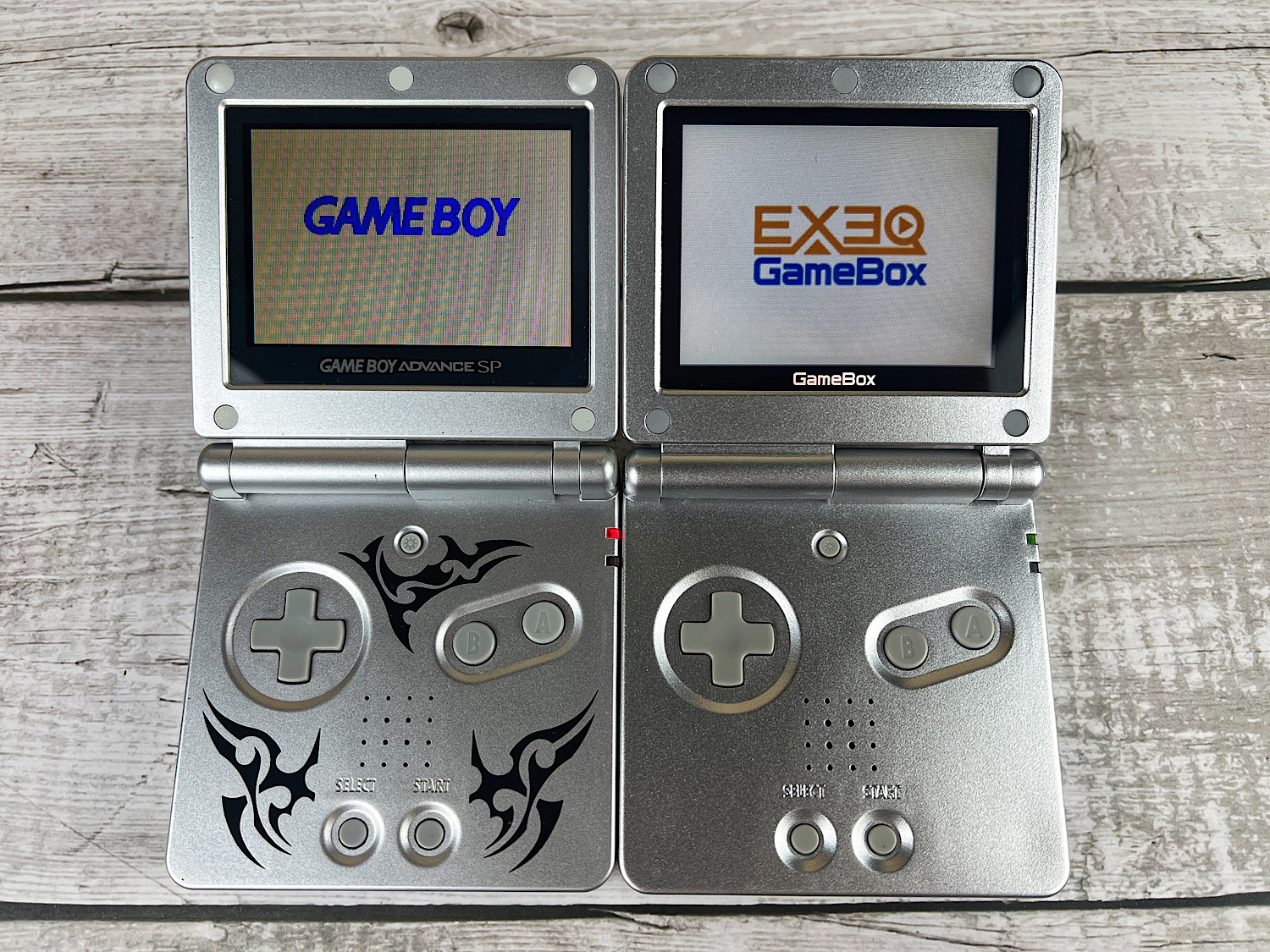 Exeq Gamebox и Game Boy Advance SP