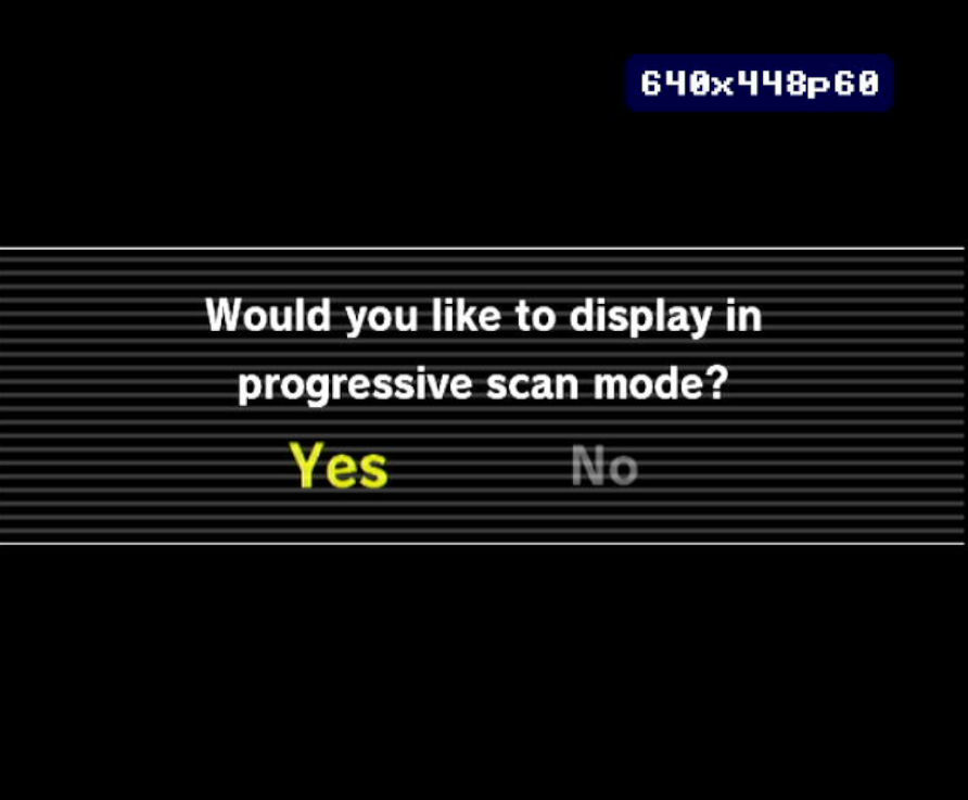 Game Boy Player progressive scan mode