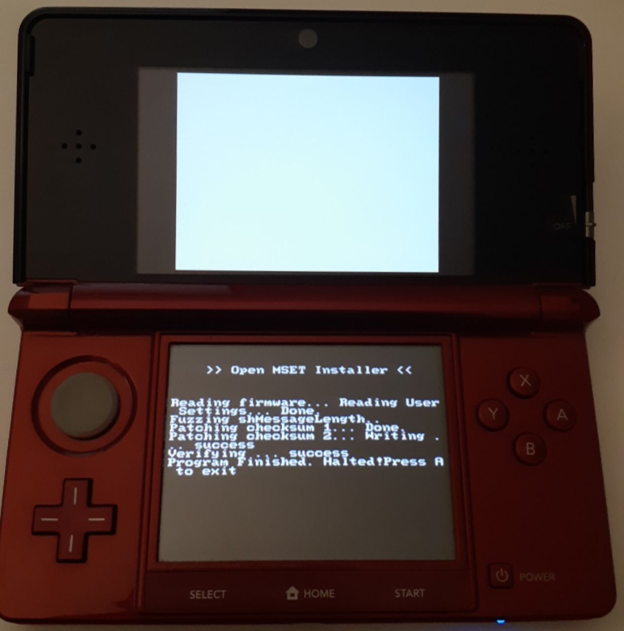Nintendo 3DS MSET exploit