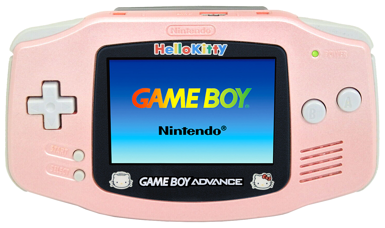 Nintendo Game Boy Advance Hello Kitty - pink w/ logo (Japan, 2001)