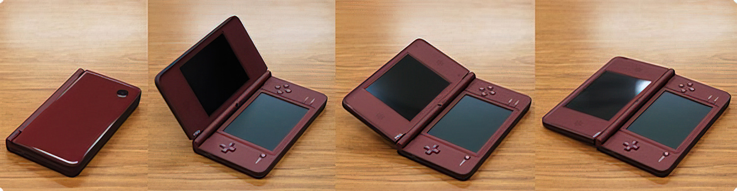 Nintendo DSi XL положения шарниров