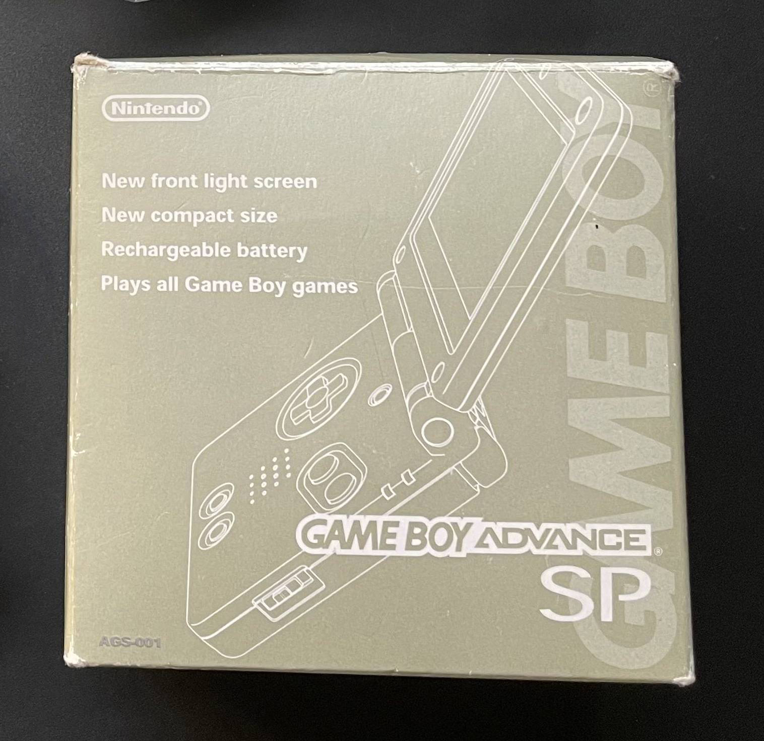 Game Boy Advance SP Gold упаковка