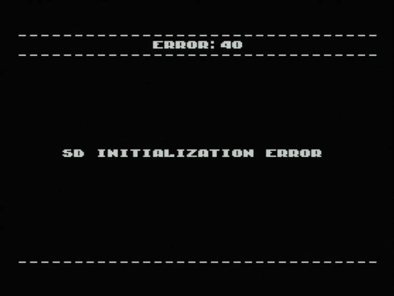 SD Initialization error on N8 Supergame Pro SD Initialization error on N8 Supergame Pro