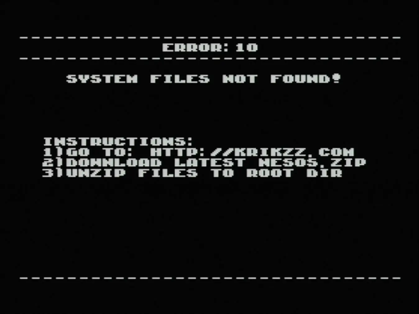 System files not found error on N8 Supergame Pro System files not found error on N8 Supergame Pro