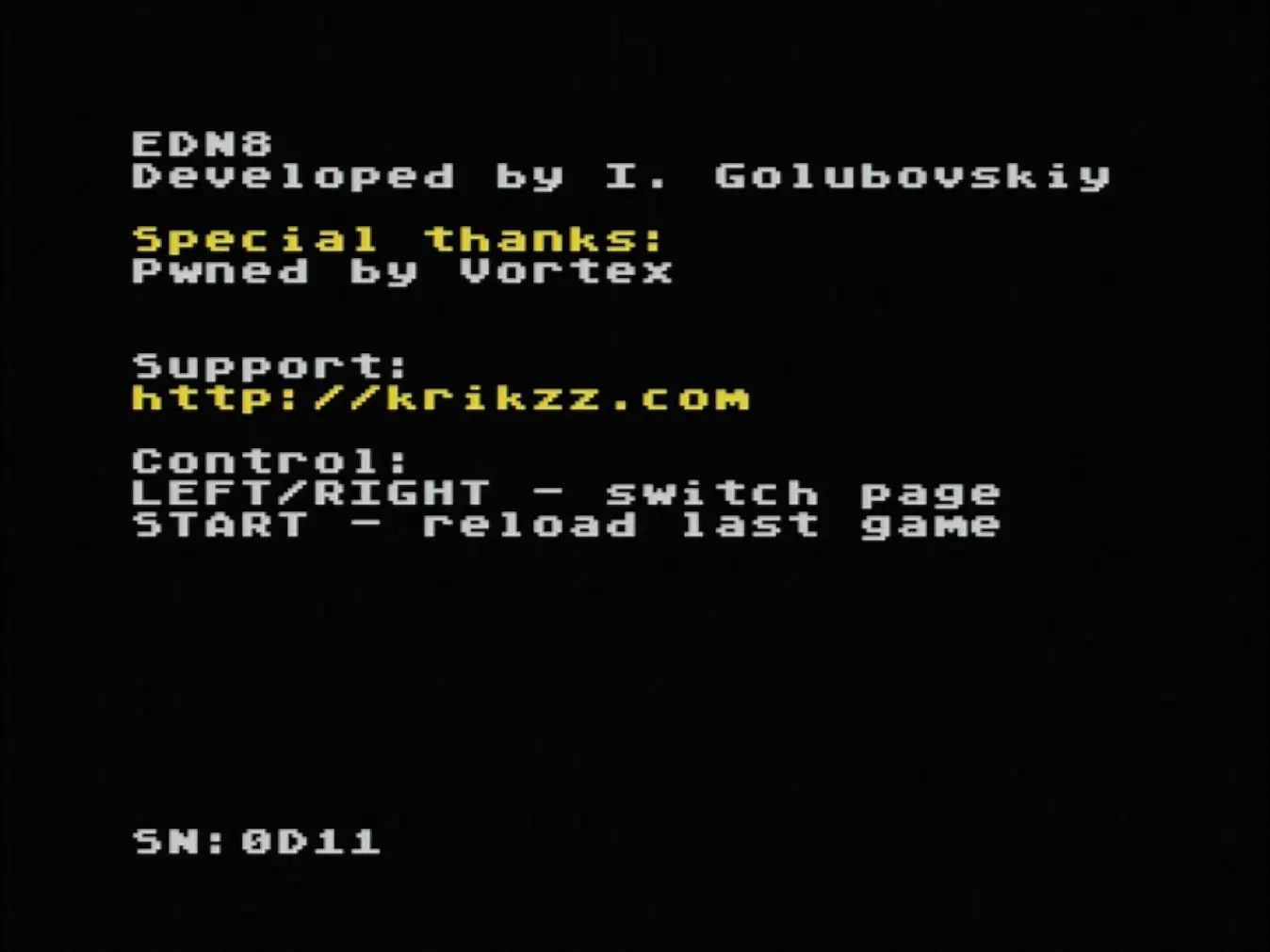 About: credits menu in N8 Supergame Pro About: credits menu in N8 Supergame Pro