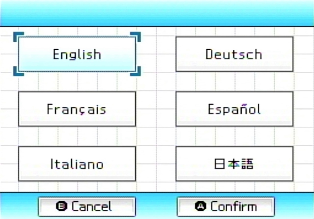 Nintendo DS настройки языка
