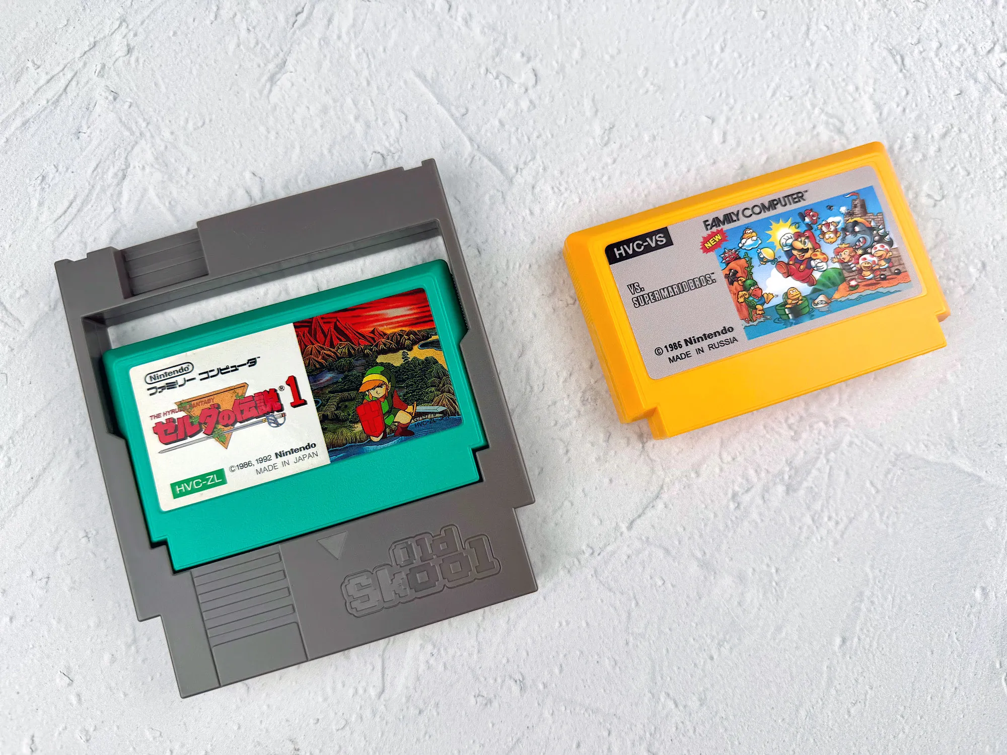 Famicom vs NES cartridge comparison Famicom vs NES cartridge comparison