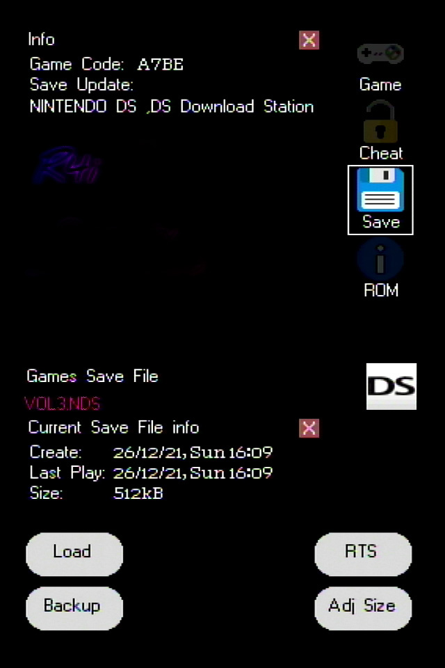 Nintendo DS R4 Menu
