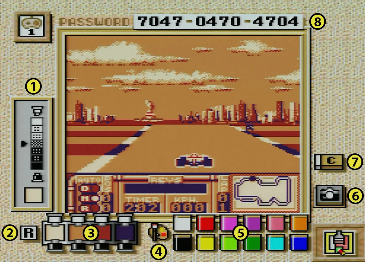 Подменю SGB — кастомная палитра Подменю SGB — кастомная палитра