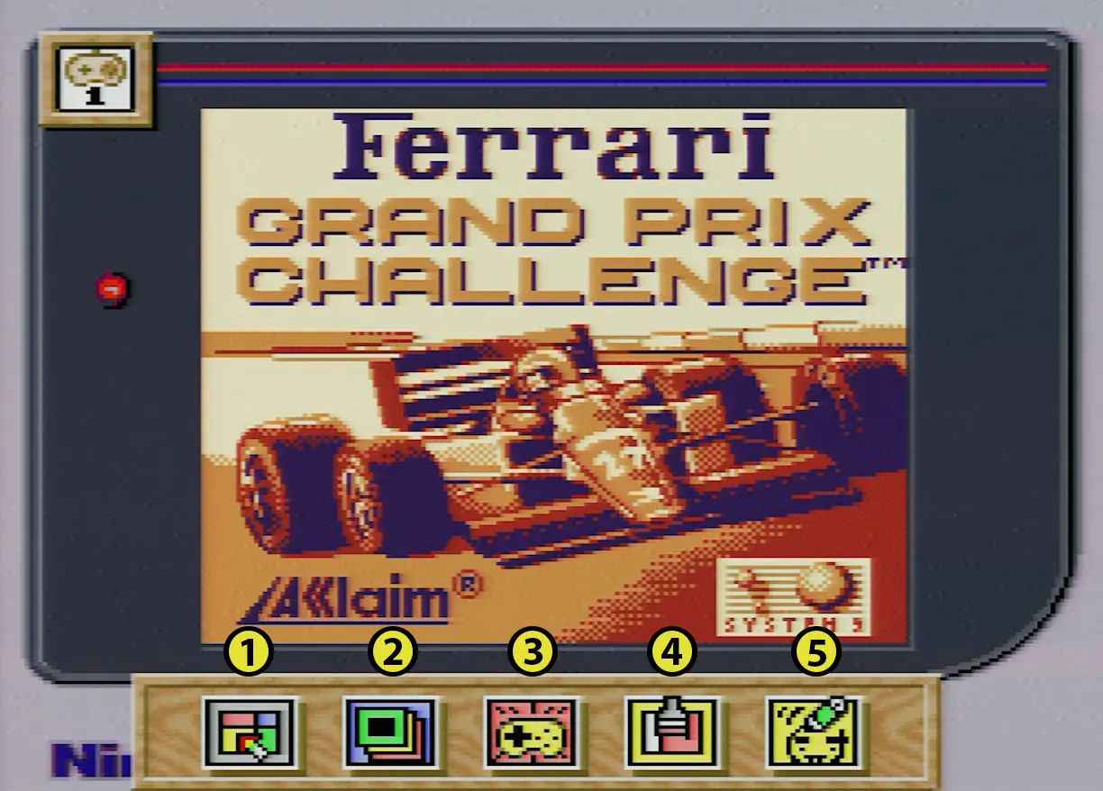 Меню Super Game Boy Меню Super Game Boy