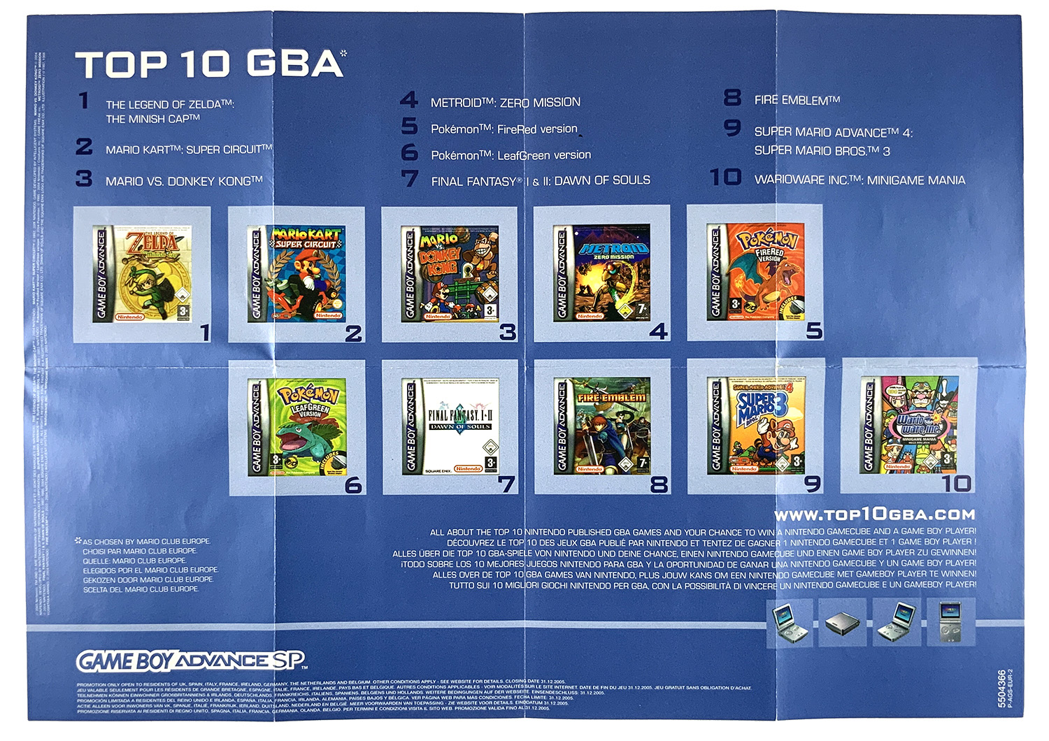 Game Boy Advance топ 10 игр по мнению Марио клуба Европа