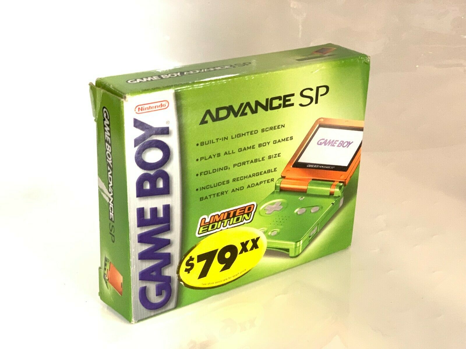 Game Boy Advance SP Lime/Orange упаковка