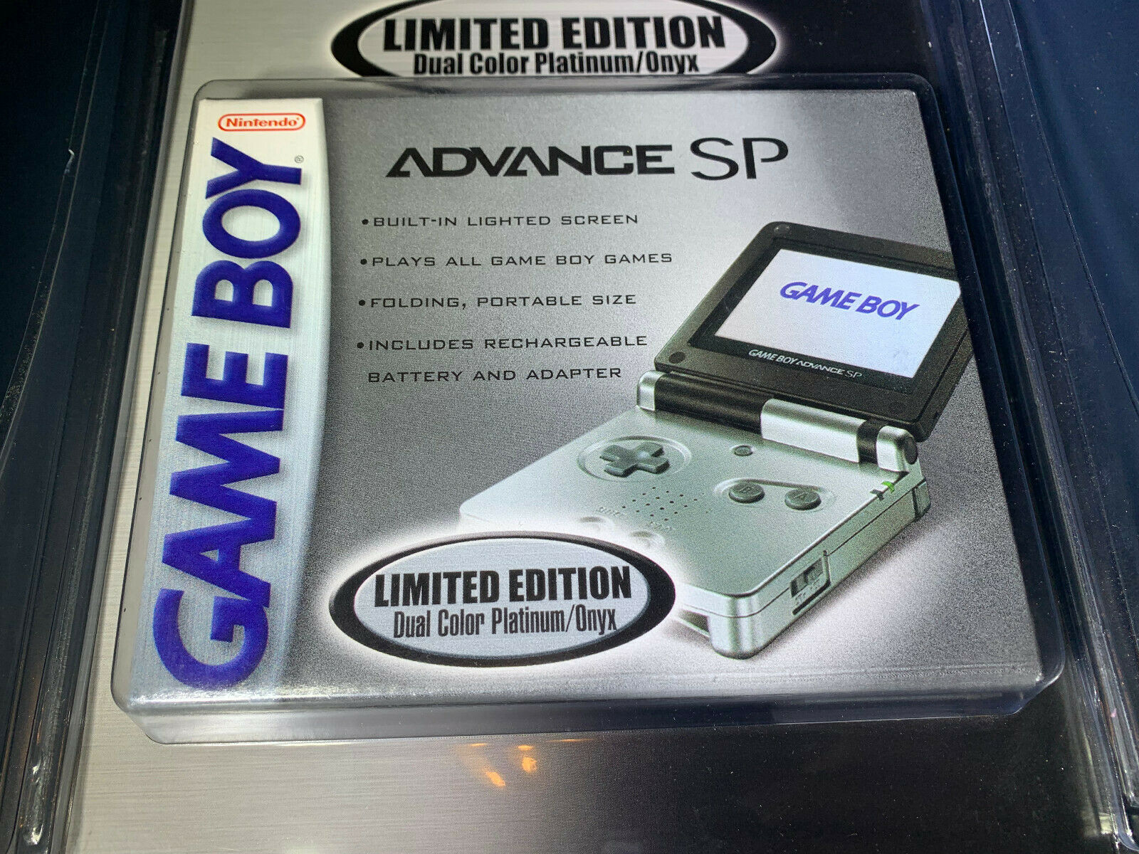 Game Boy Advance SP Platinum/Onyx упаковка