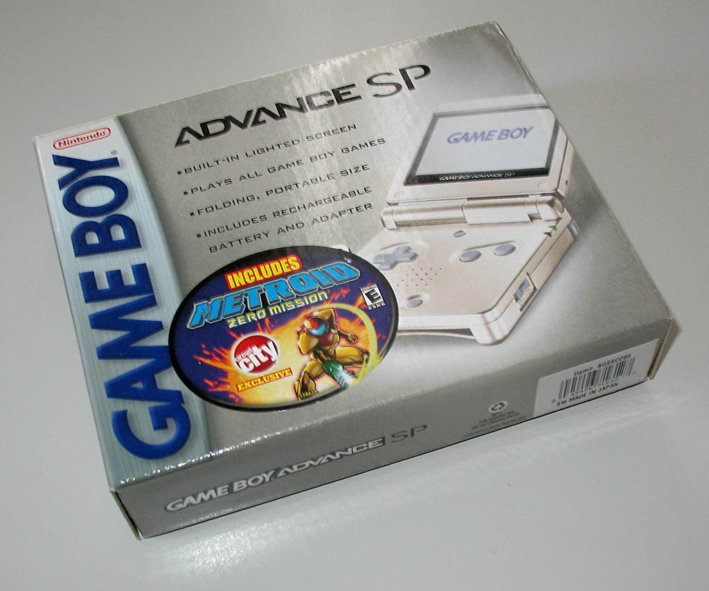 Game Boy Advance SP Pearl White