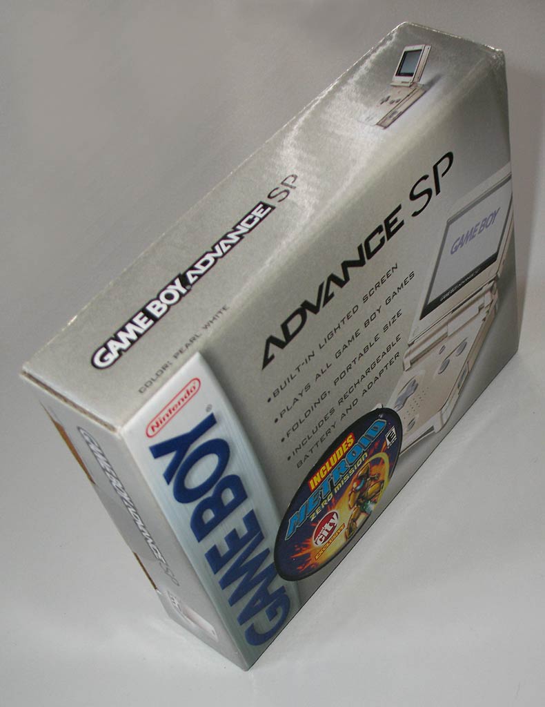 Game Boy Advance SP Pearl White упаковка